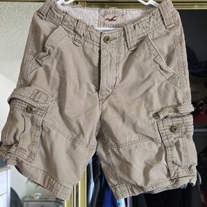 Hollister Tan Cargo Shorts Relaxed Fit Cotton